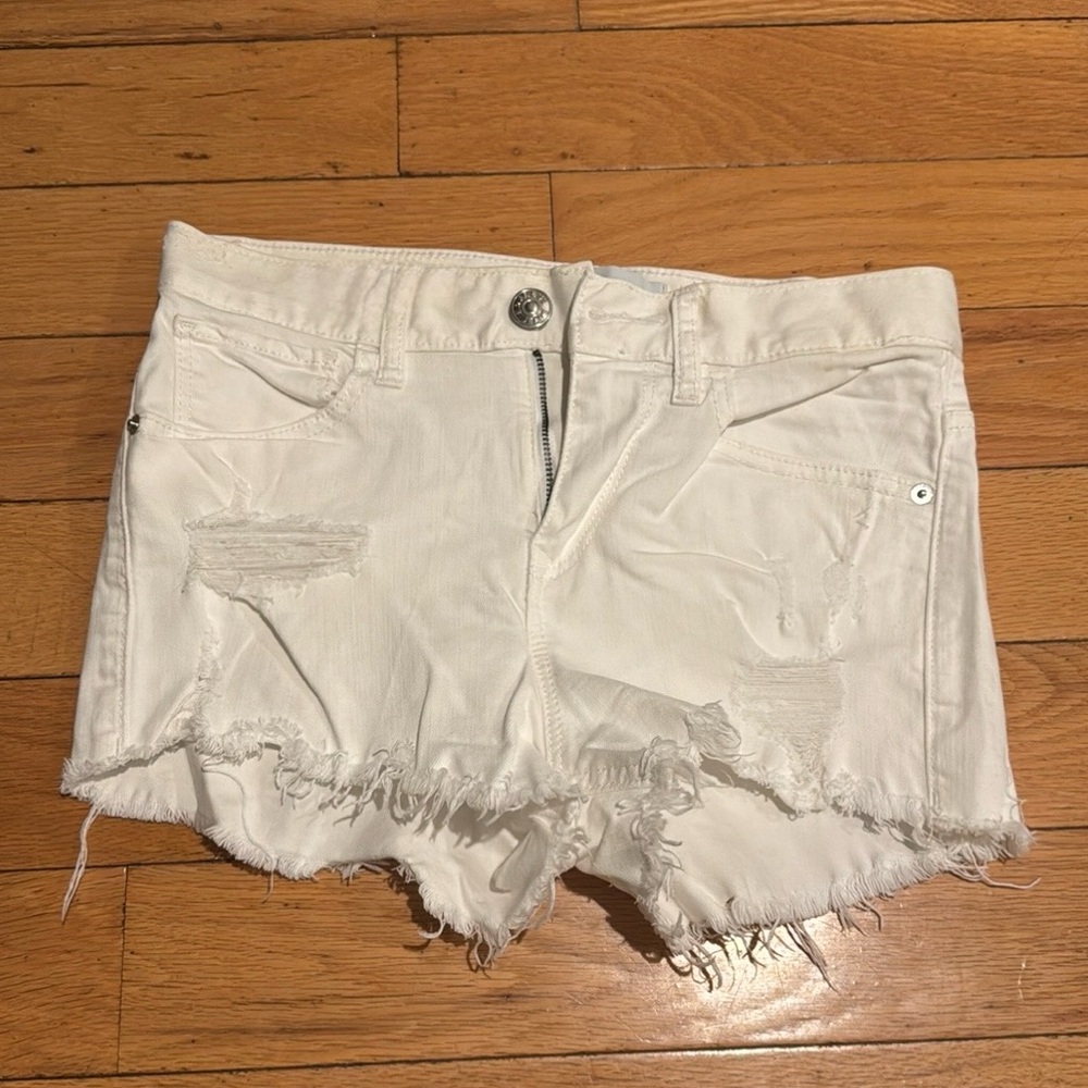 Express high waisted white shorts size 0 - Picture 1 of 1